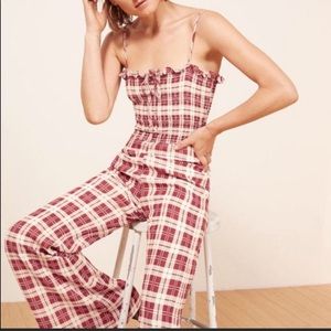Reformation Red Pompano Jumpsuit
